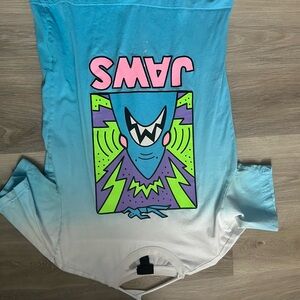 H&M Blue and White Graphic Tee